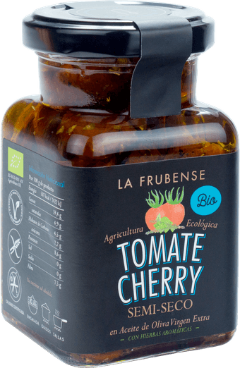 Bocal de tomate cerise épicée à l'huile d'olive La Frubense